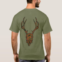 European Mount Jackalope Skull Camo Army Green