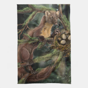 European Pine Marten Tea Towel
