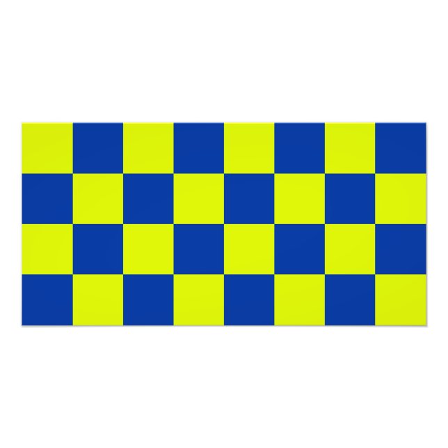 european police cars square colours chequered patt photo print (Front)