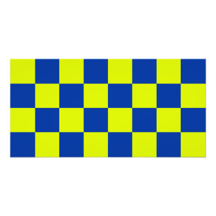 european police cars square colours chequered photo print