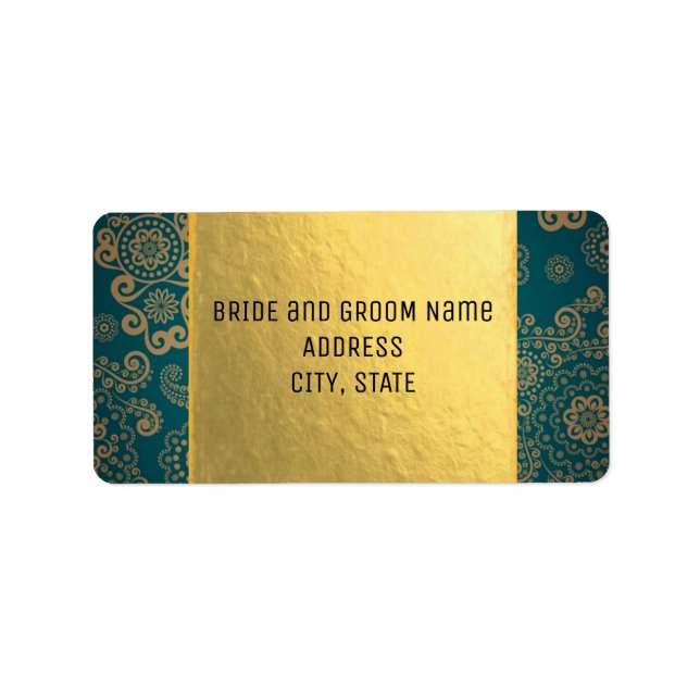 European Retro Teal & Gold Label (Front)