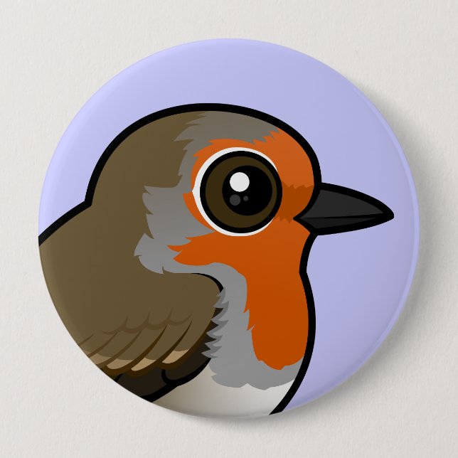 European Robin 10 Cm Round Badge (Front)