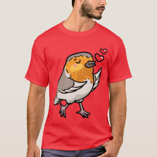 European Robin Bird Kawaii Emoticon boy T-Shirt