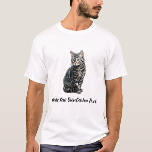 European Shorthair Cat Create Your Own Custom Text T-Shirt