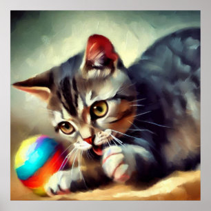 European Shorthair Cat  Poster