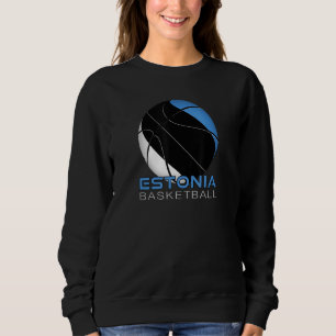 European Sports Fan National Flag Estonia Basketba Sweatshirt
