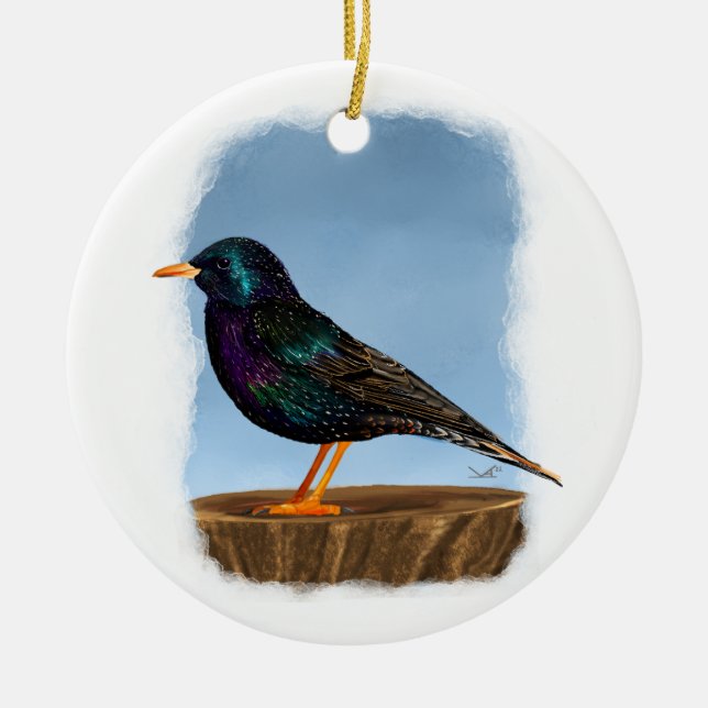 European Starling Ornament  (Front)