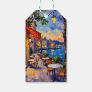 European Street at Sunset Gift Tags
