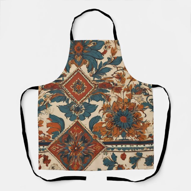 European Traditional Seamless Pattern  Apron (Front)