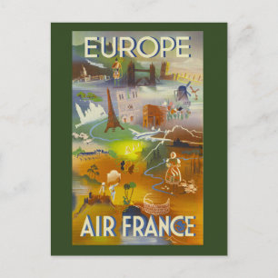 European Travel Postcard
