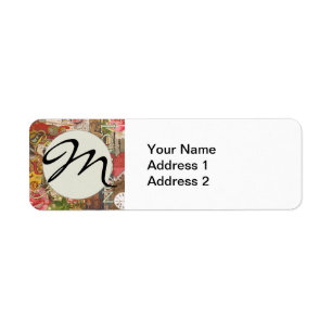 European Travel Print Art  London Rome Paris Return Address Label