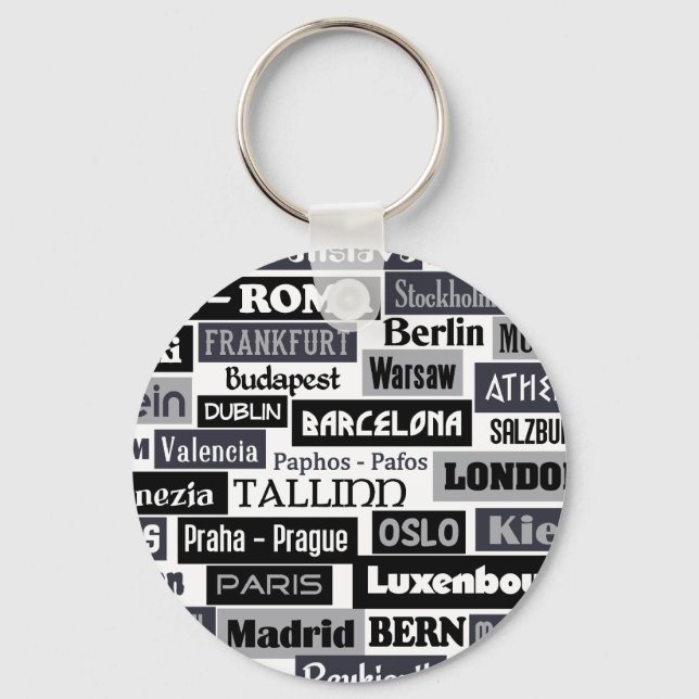European Traveller custom key chain (Front)