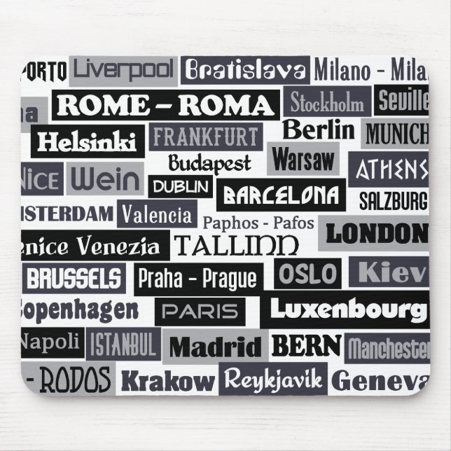 European Traveller custom mousepad (Front)