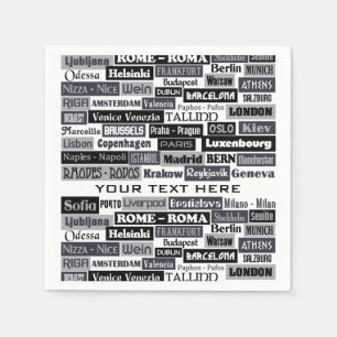 European Traveller custom paper napkins