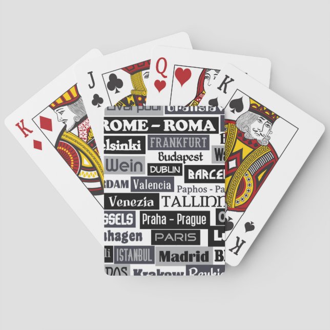 European Traveller custom playing cards (Back)