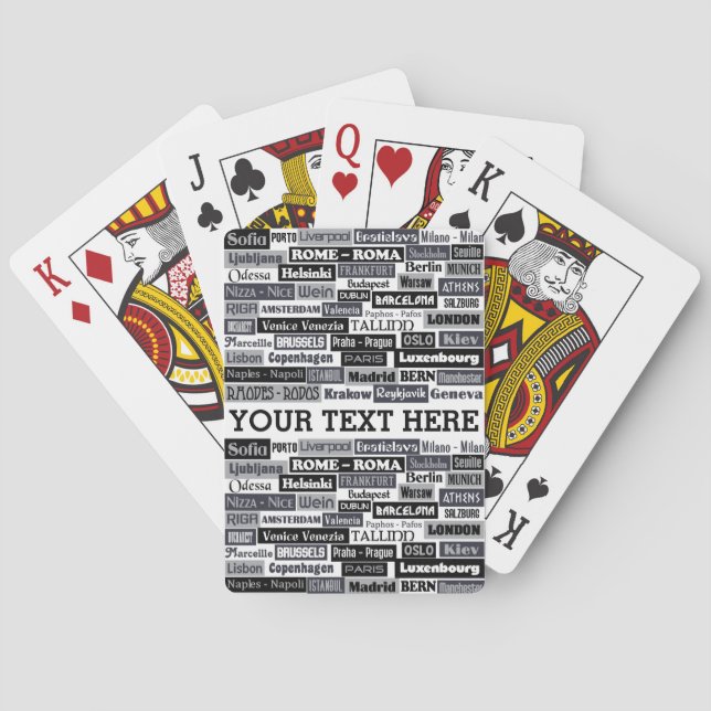 European Traveller custom playing cards (Back)