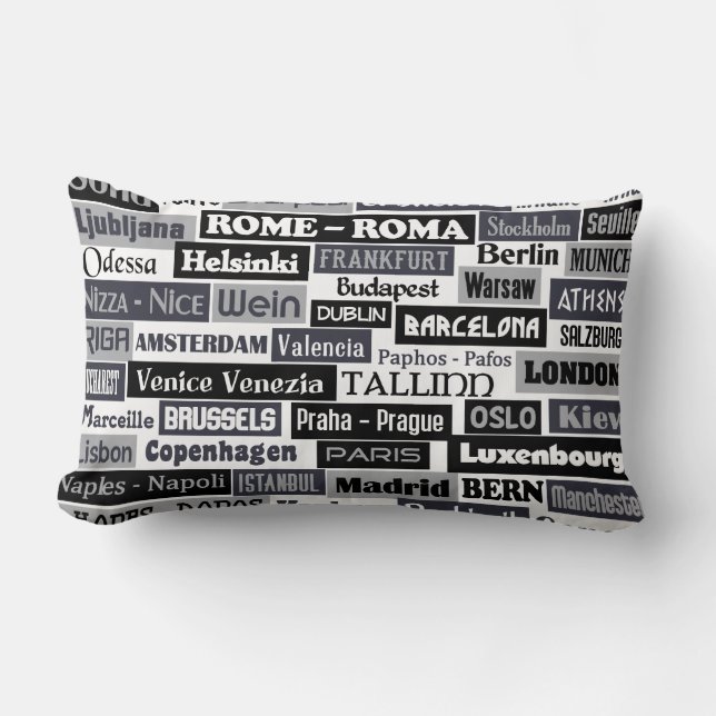 European Traveller custom throw pillows (Front)