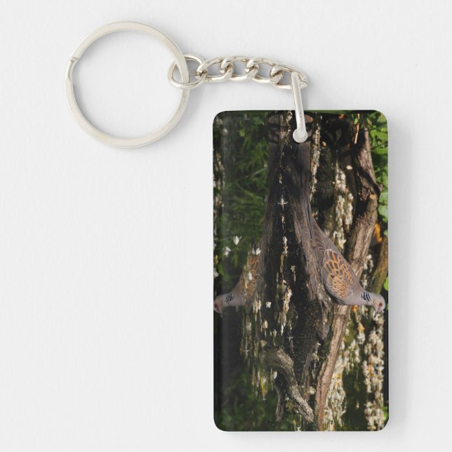 European turtle dove key ring (Front)