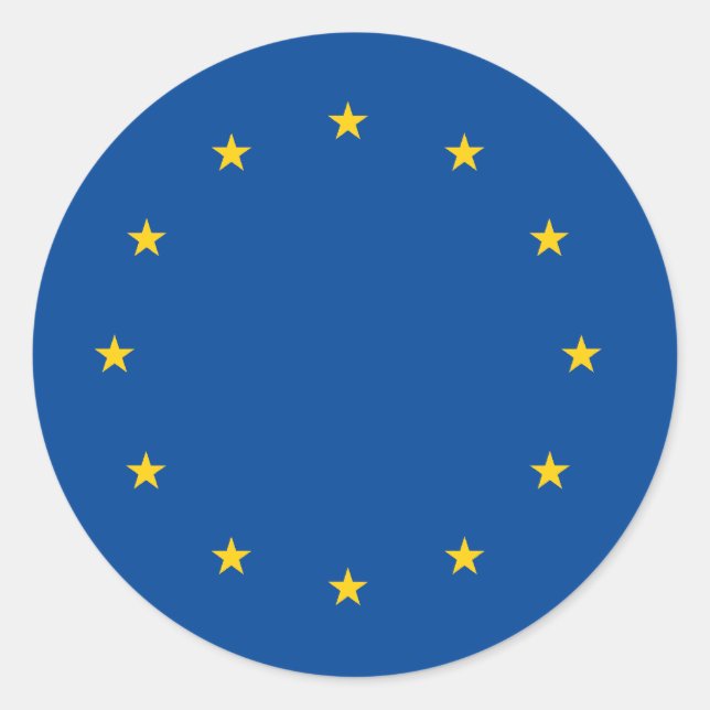 European Union Classic Round Sticker (Front)