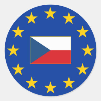 European Union Czech Republic Round Sticker