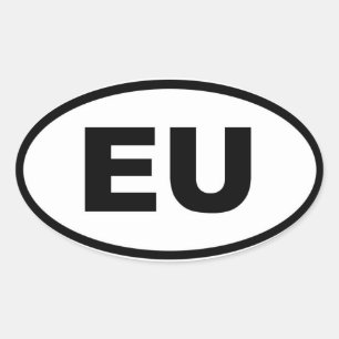 European Union - EU - European Oval Sticker