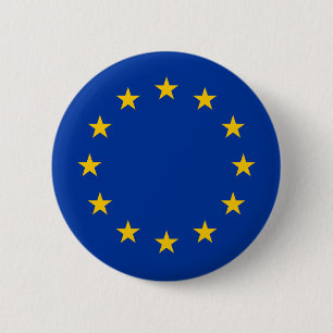 European Union EU Flag 6 Cm Round Badge