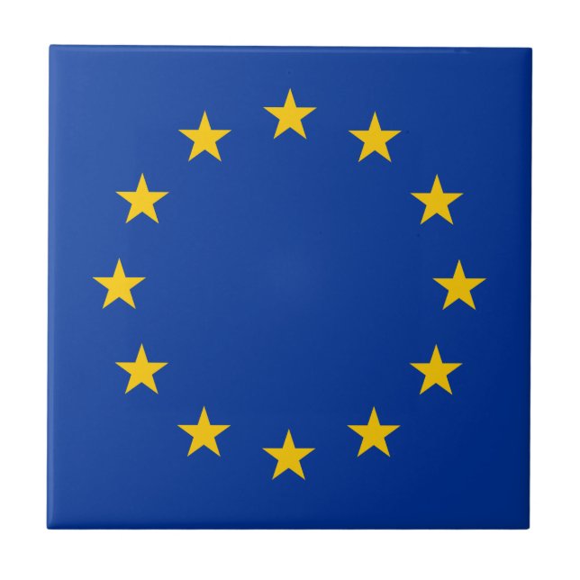 European Union EU Flag Ceramic Tile (Front)