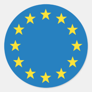 European Union EU flag Classic Round Sticker