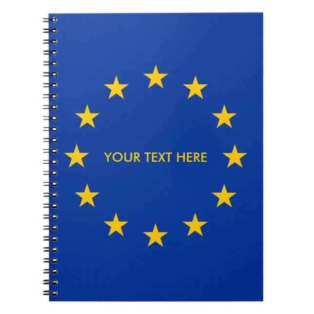 European Union EU flag custom spiral notebook (Front)