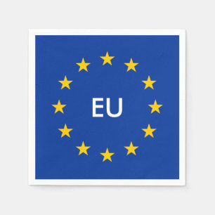 European Union EU flag paper party napkins