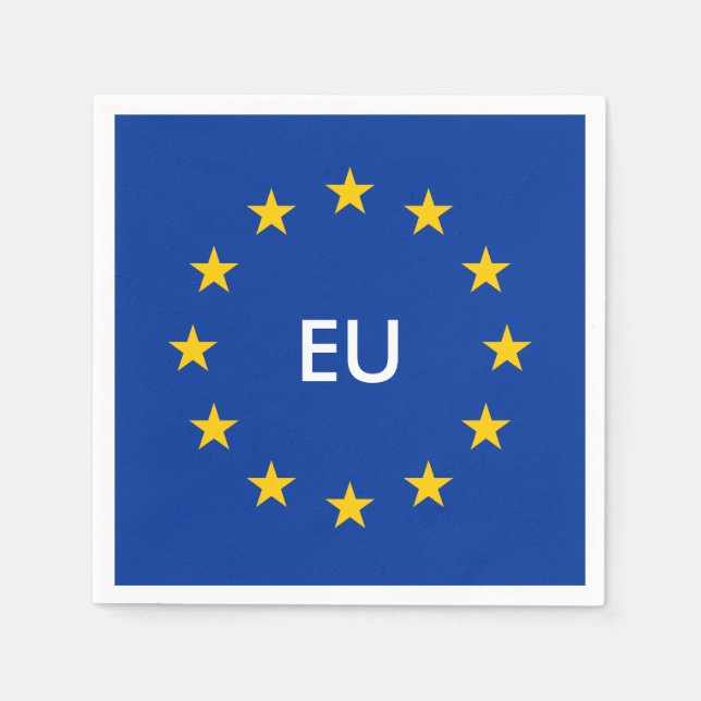 European Union EU flag paper party napkins (Front)