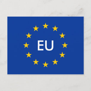 European Union EU flag postcards