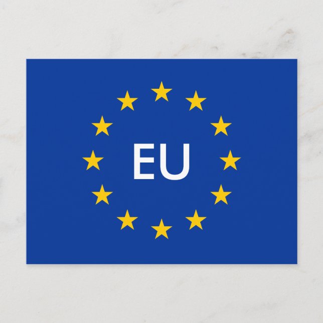 European Union EU flag postcards (Front)