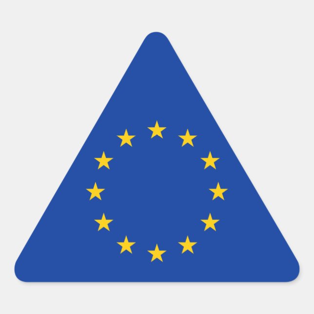 European Union - EU Flag Triangle Sticker (Front)