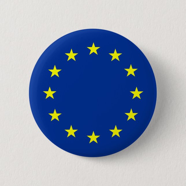 european union flag 6 cm round badge (Front)