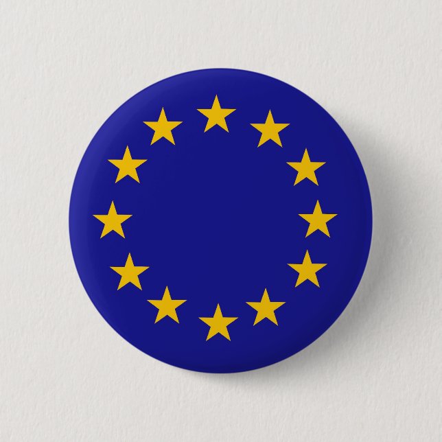European Union Flag 6 Cm Round Badge (Front)