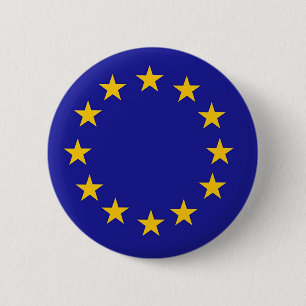 European Union Flag 6 Cm Round Badge