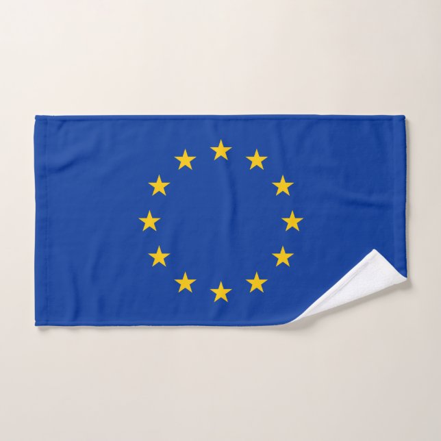 European Union Flag Bath Towel Set (Hand Towel)