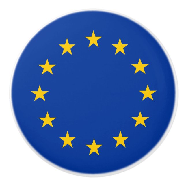 European Union Flag Ceramic Knob (Front)