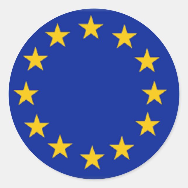 European Union Flag Classic Round Sticker (Front)