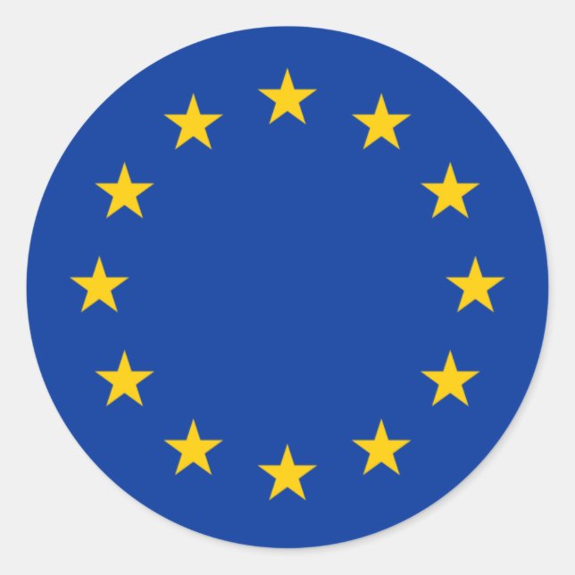 European Union Flag Classic Round Sticker (Front)
