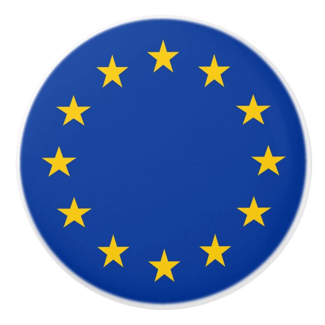 European Union Flag (EU) (Europe) Ceramic Knob (Front)