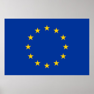 European Union Flag (EU) (Europe) Poster