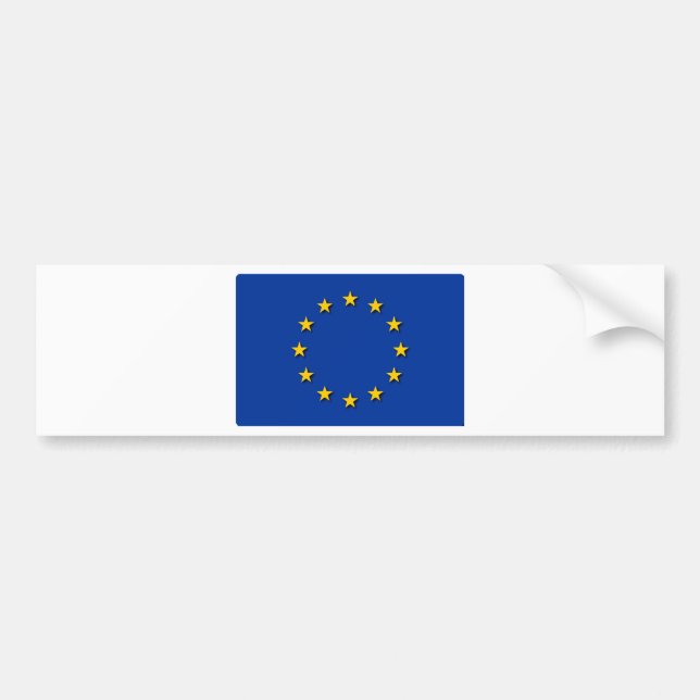European Union Flag / EU Flag Bumper Sticker (Front)