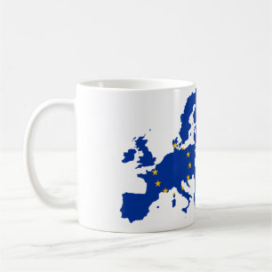 European Union Flag Map Coffee Mug