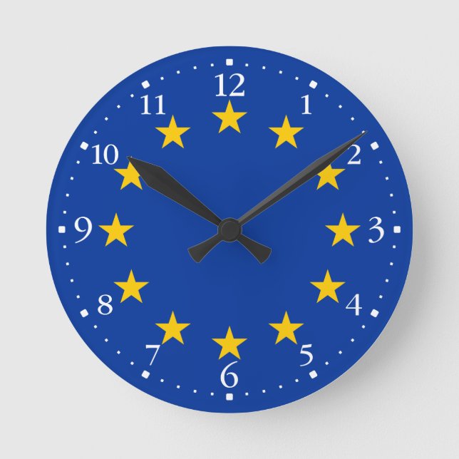 European Union Flag Round Clock (Front)