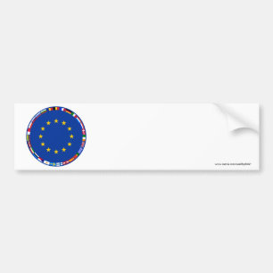European Union Flags Bumper Sticker