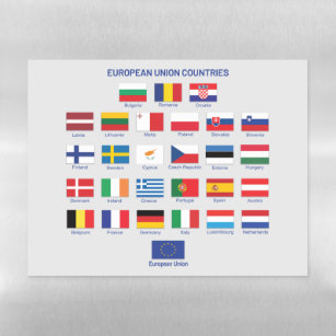 European Union Flags EU Countries Magnetic Dry Erase Sheet