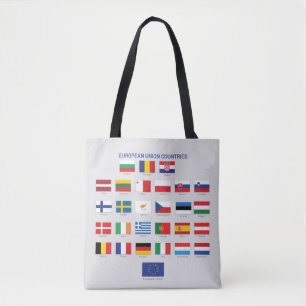 European Union Flags EU Countries  Tote Bag