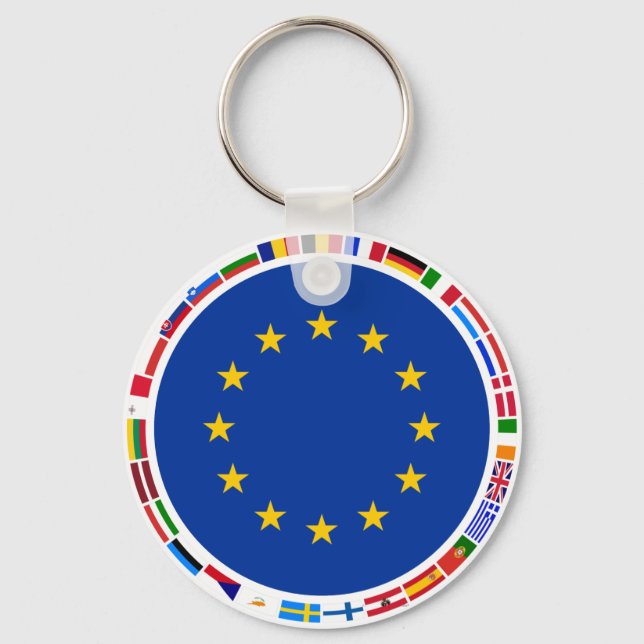 European Union Flags Key Ring (Front)